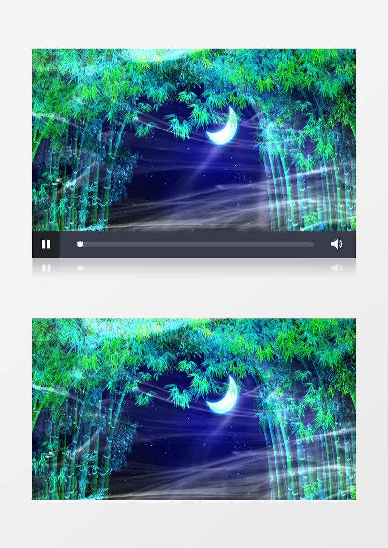 动画动态羽毛孔雀月色竹林舞蹈背景视频素材