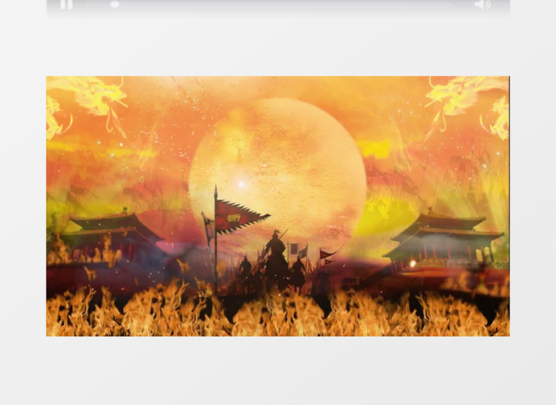 动画动态高清大气战争背景视频素材