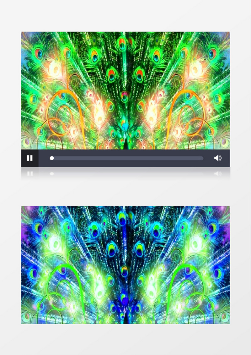 动画动态孔雀舞LED视频素材