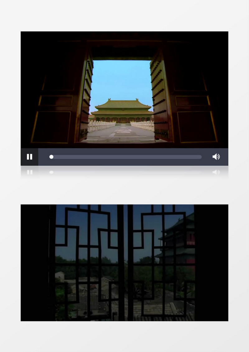 古代建筑大气开门