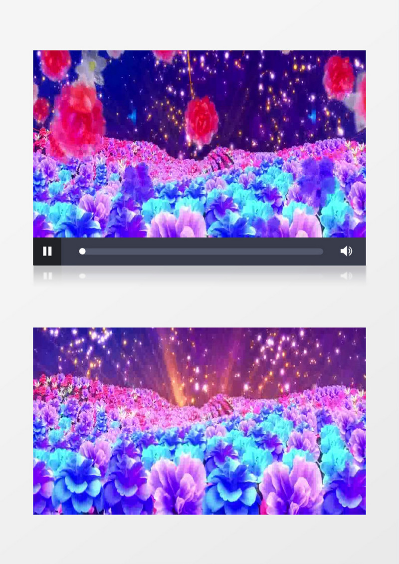 鲜花壮丽我爱祖国背景视频素材
