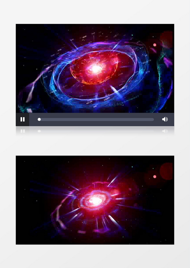 银河星空粒子光波爆炸LOGO演绎AE模板