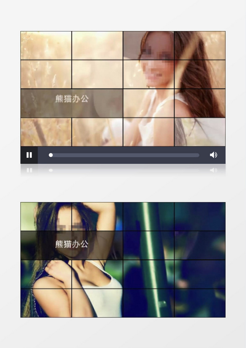 方格展现婚礼婚庆相册图片展示ae视频模板