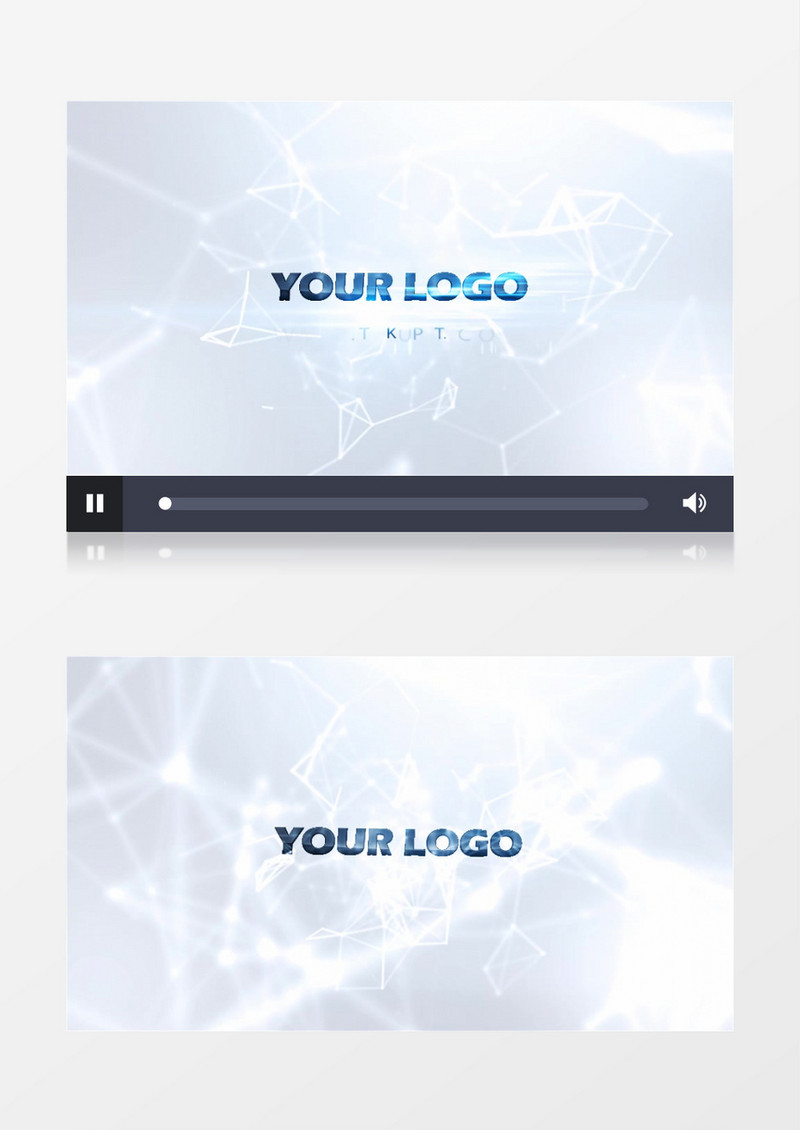 点线风格光效闪亮LOGO演绎开场视频AE模板