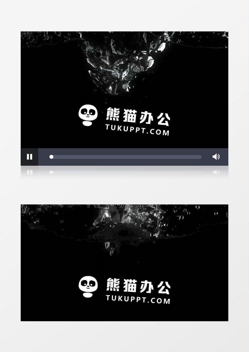 唯美震撼演绎logo掉落水中ae视频模板