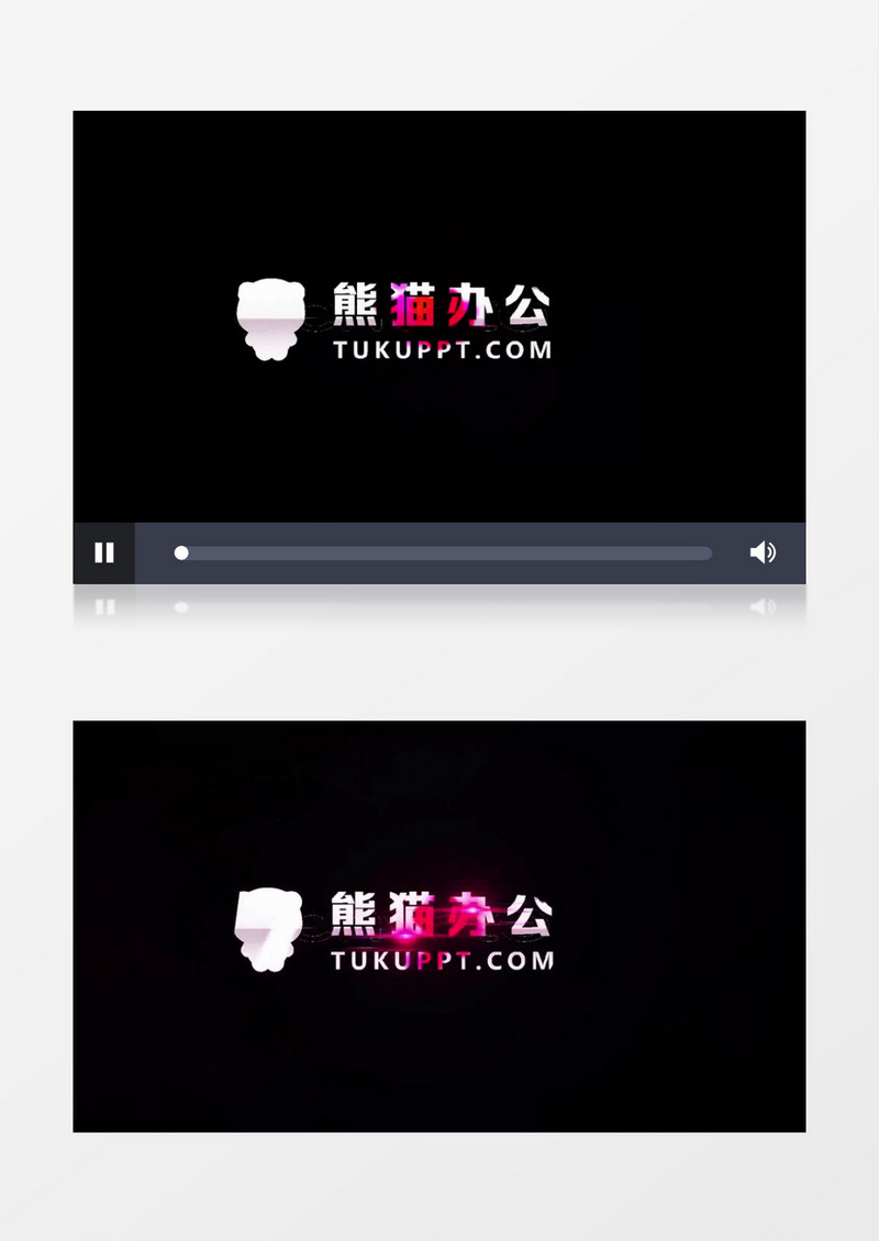 高端大气粒子演绎红色logo模板