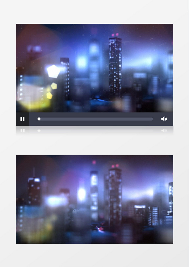 唯美精致的三维合成城市夜晚AE视频模板