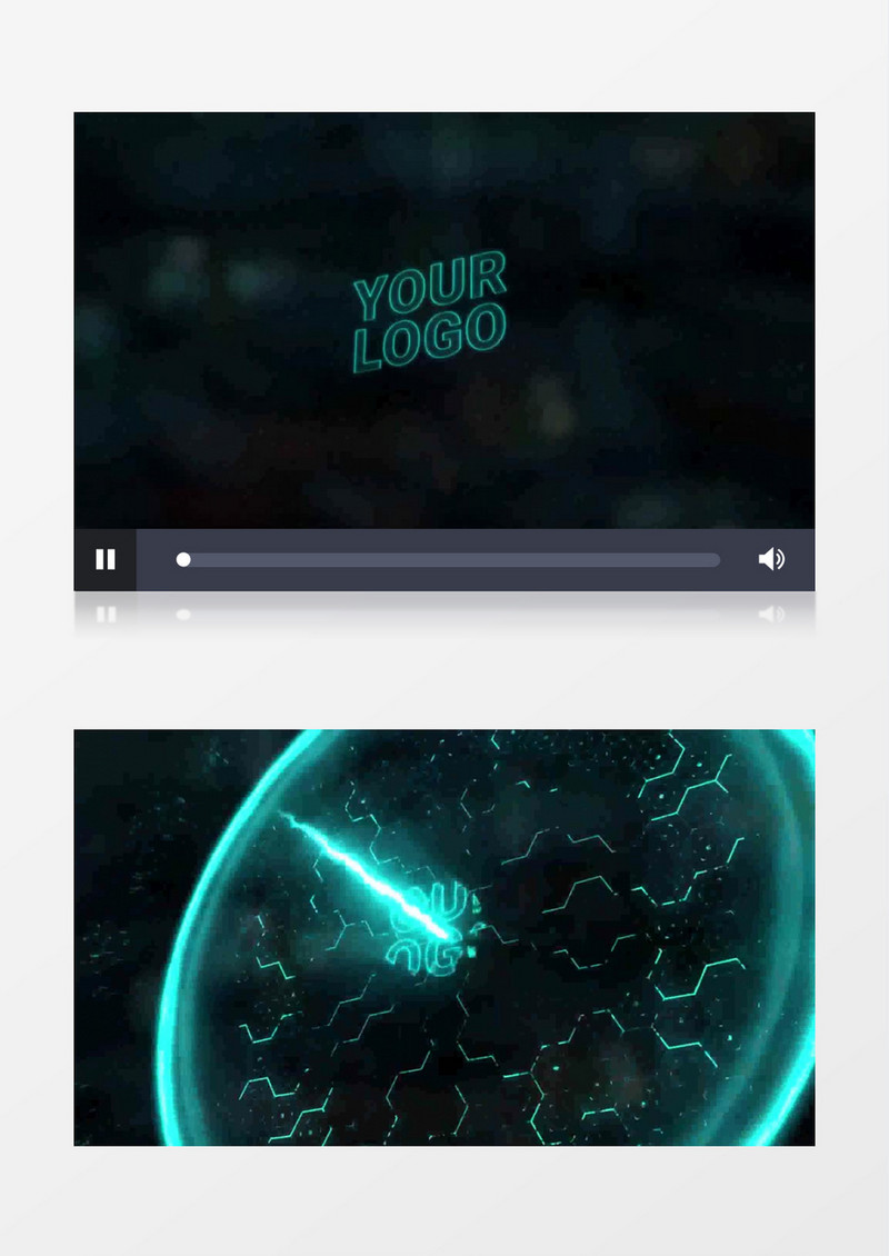 科幻能量冲击波Logo演绎动画AE视频模板