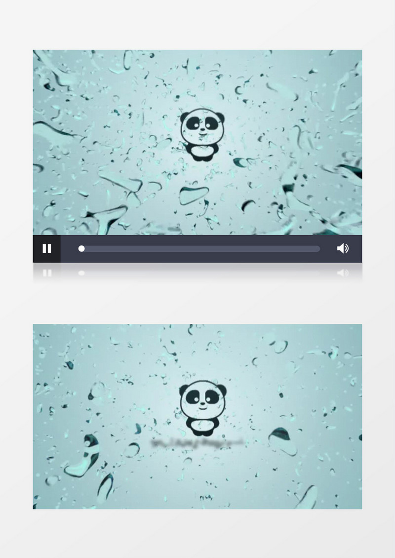 雨滴清新水流体标志动画AE模板
