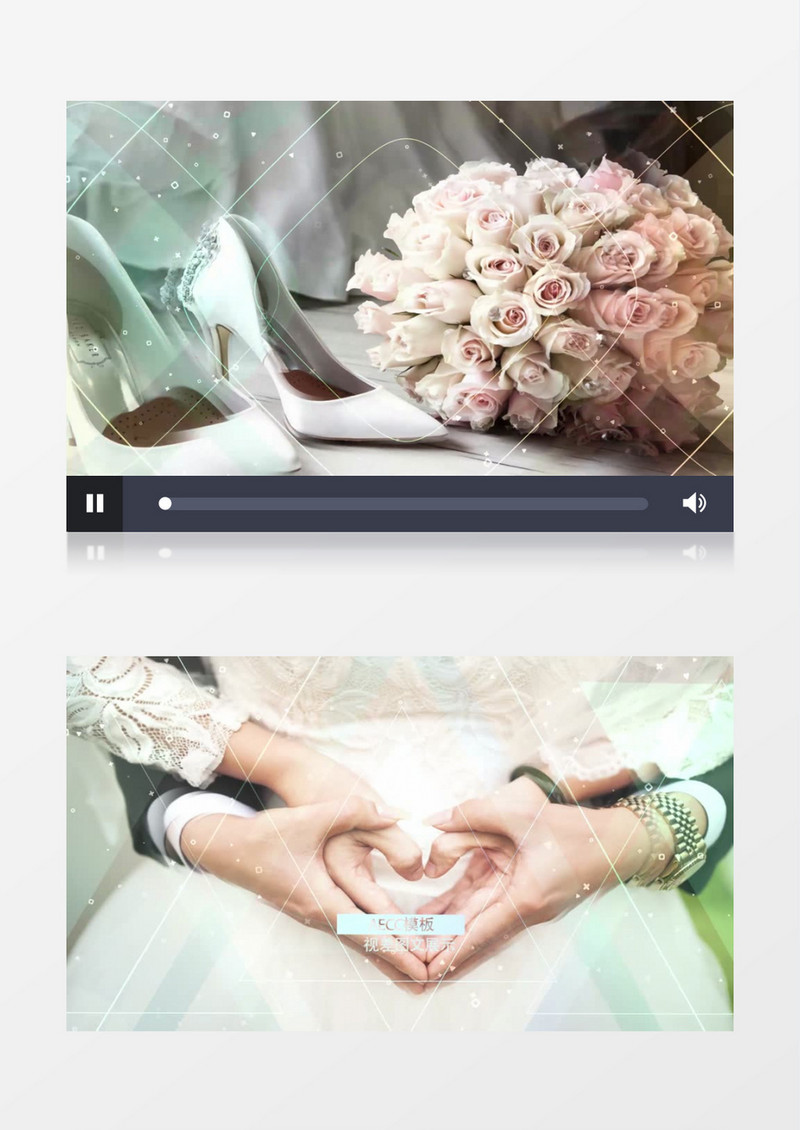 线条视差写真展示设计ae模板