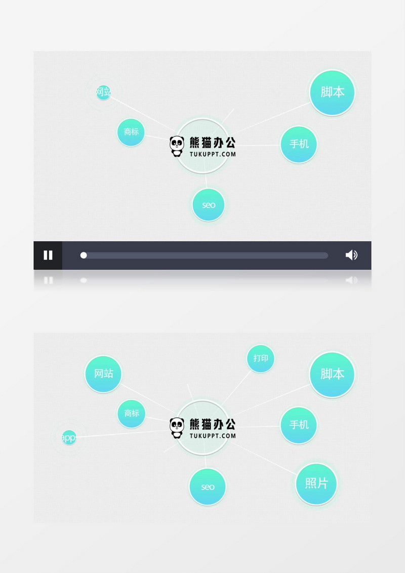 创意圆形连线公司标志简介AE模板