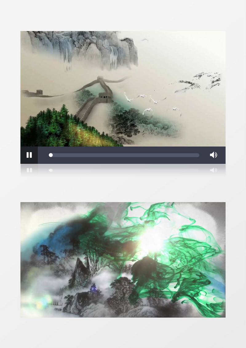 中国风山水水墨片头AE模板