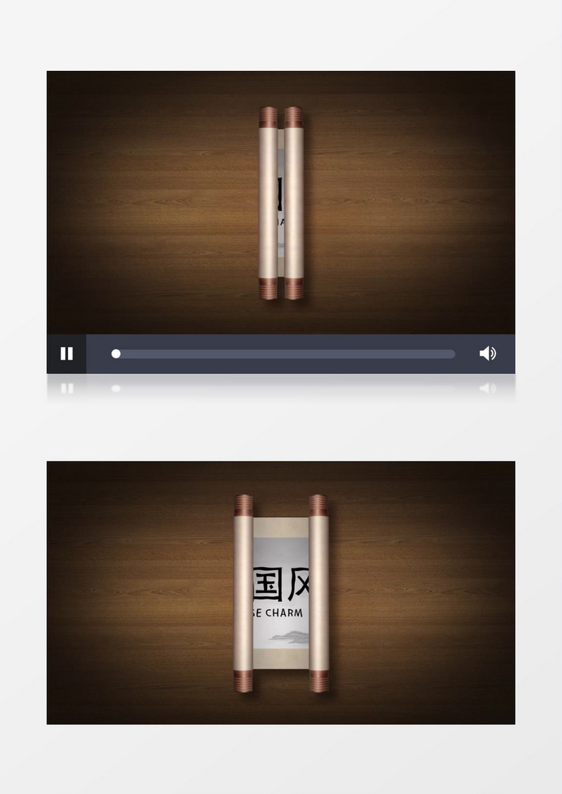 中国风画轴动画AE模板