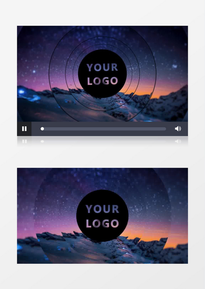 星空出现LOGO片头视频AE模板