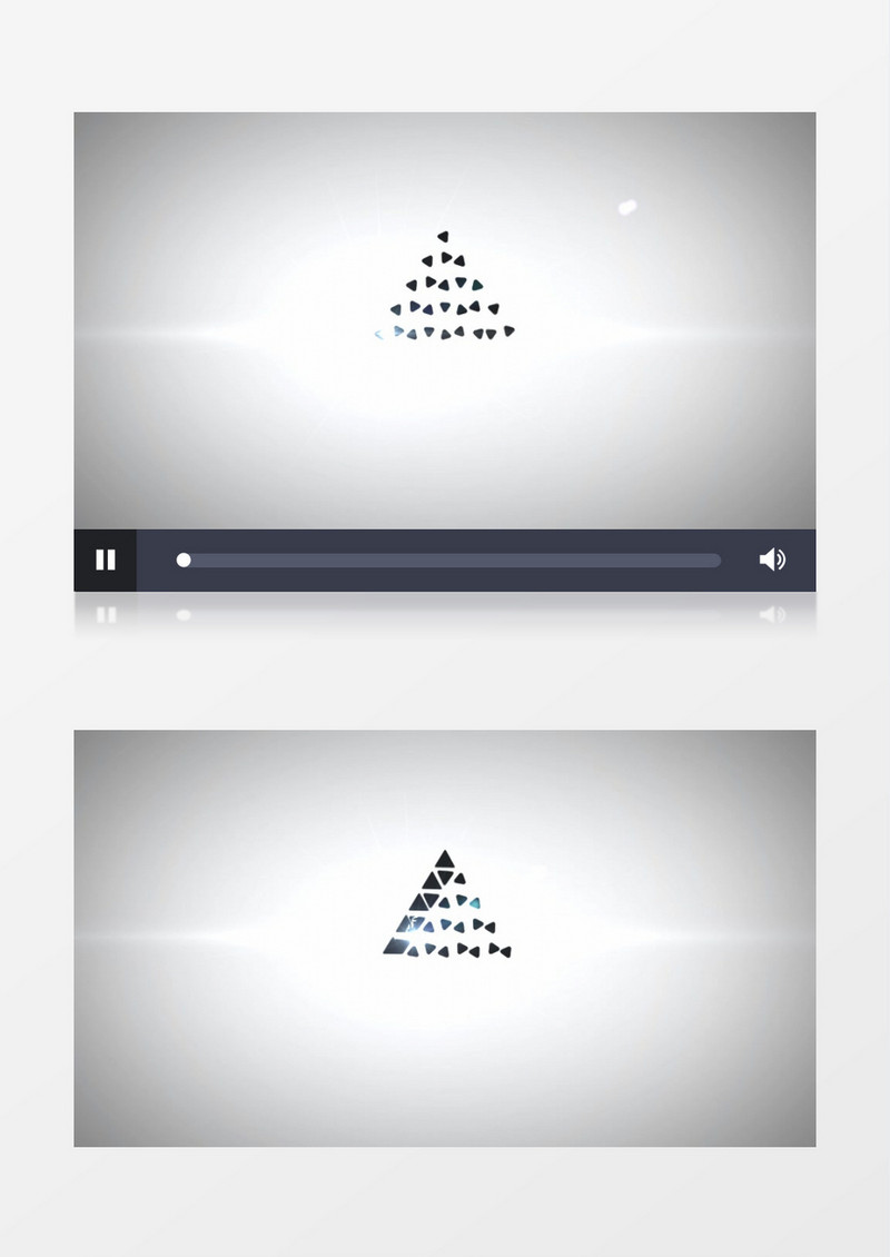 简约三角塔logo演绎AE模板