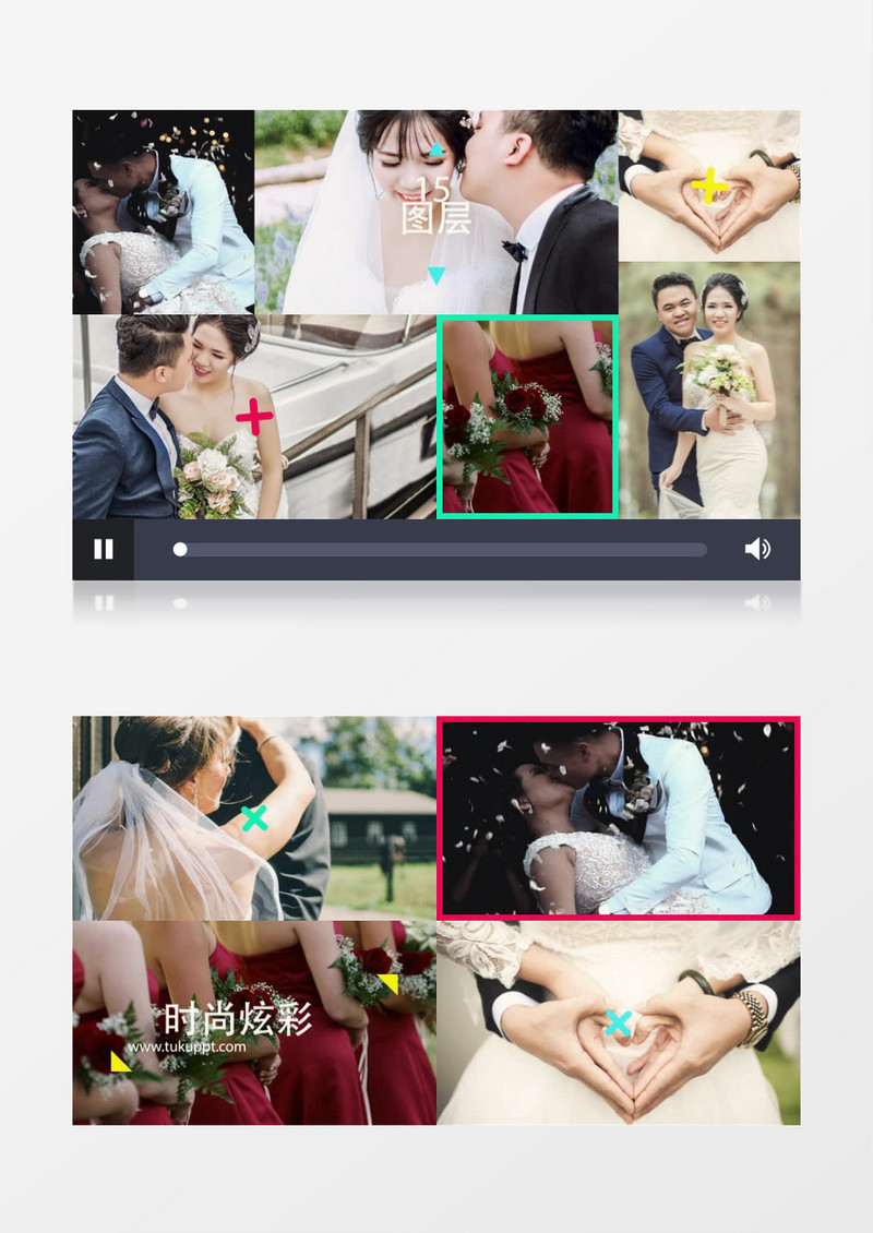 清新婚礼浪漫图文展示AE模板