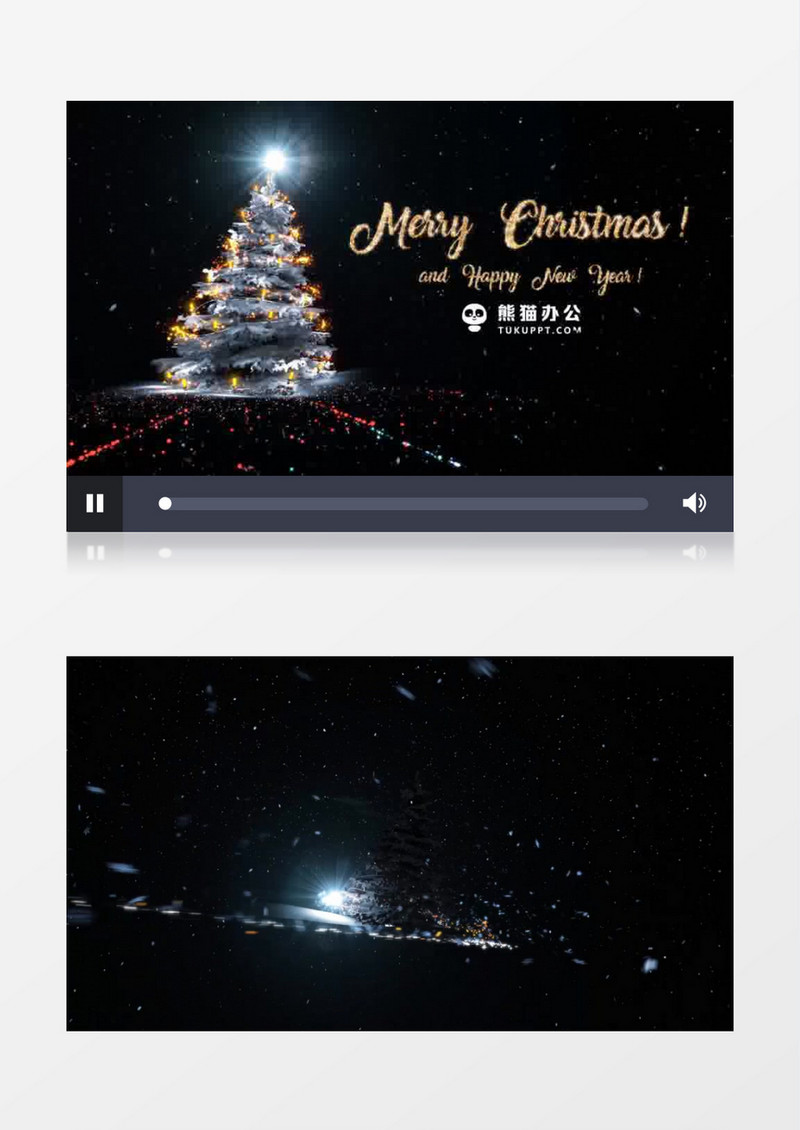 梦幻彩色粒子拖尾Logo圣诞节AE模板