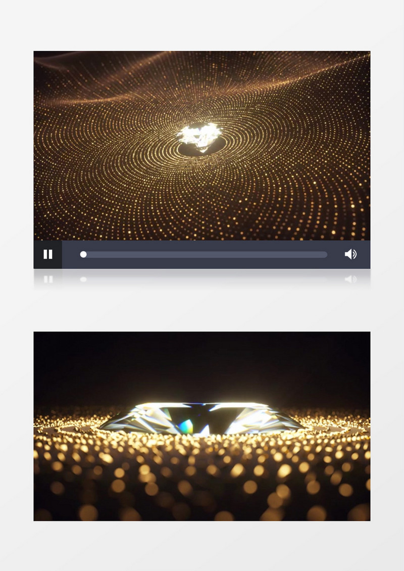 奢华钻石唯美星光波纹标志动画开场AE模板