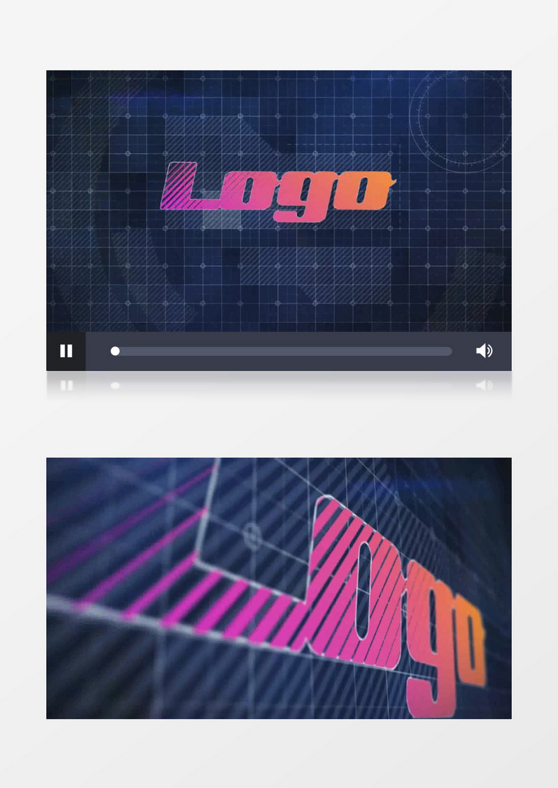 科技简洁片头片尾LOGO演绎AE模板