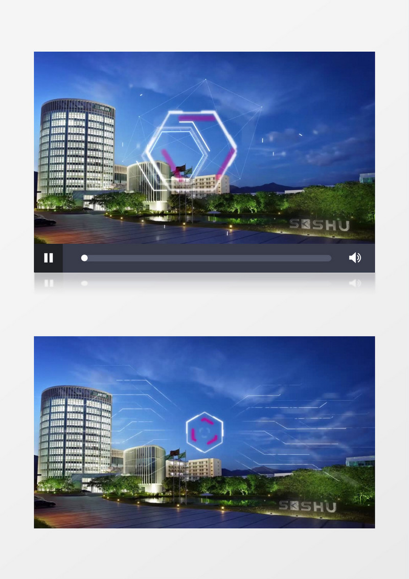 科技感HUDlogo演绎宣传片片花AE模板