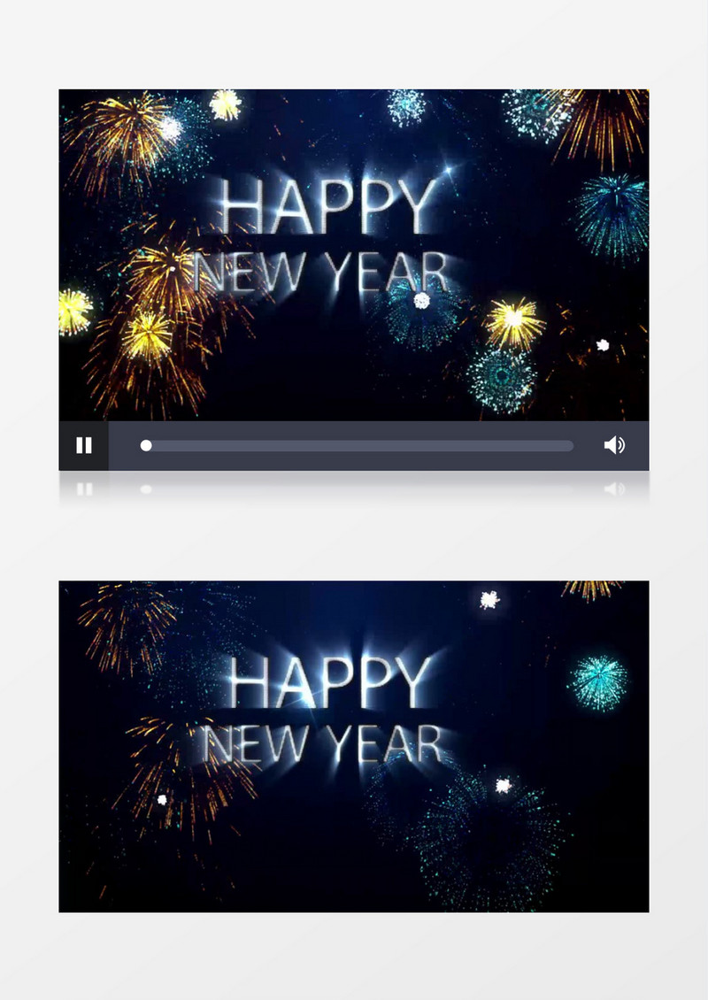 烟花绽放新年倒计时宣传视频模板