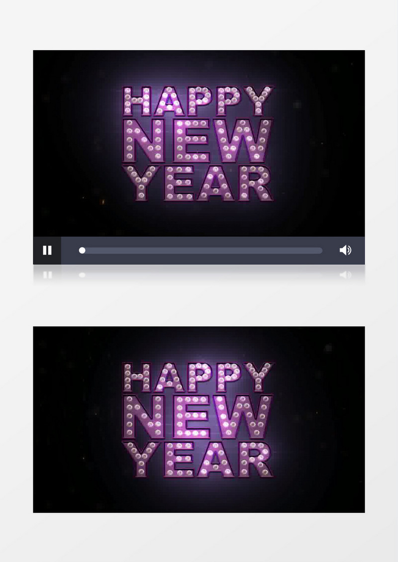 简洁烟花绽放新年祝福问候片头标题背景