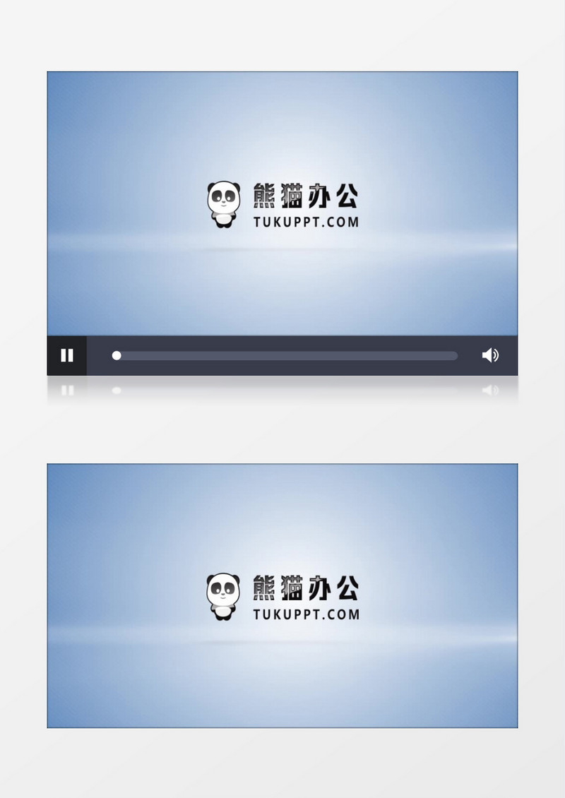 清晰素雅的淡蓝色粒子光效LOGO演绎