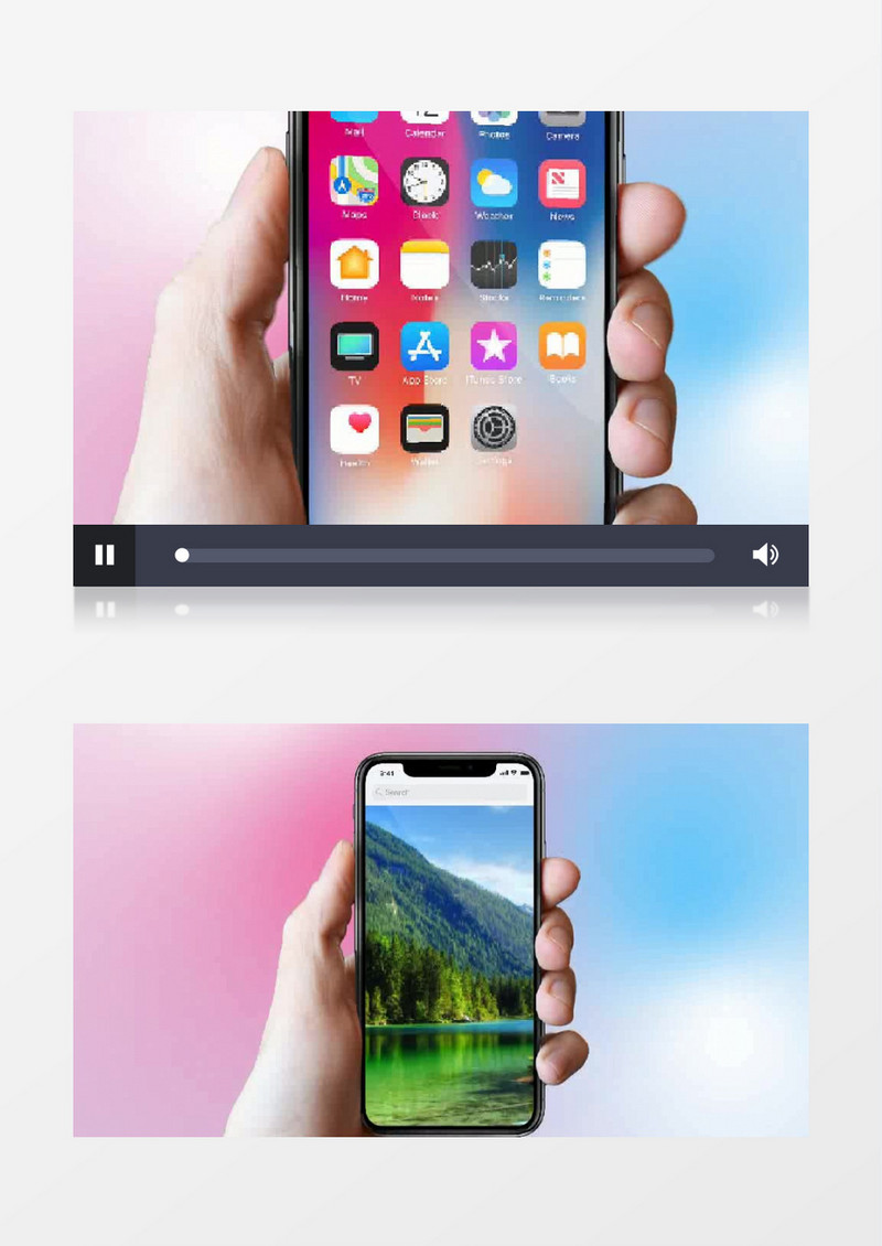 iPhone X手机演示图文动画AE模板