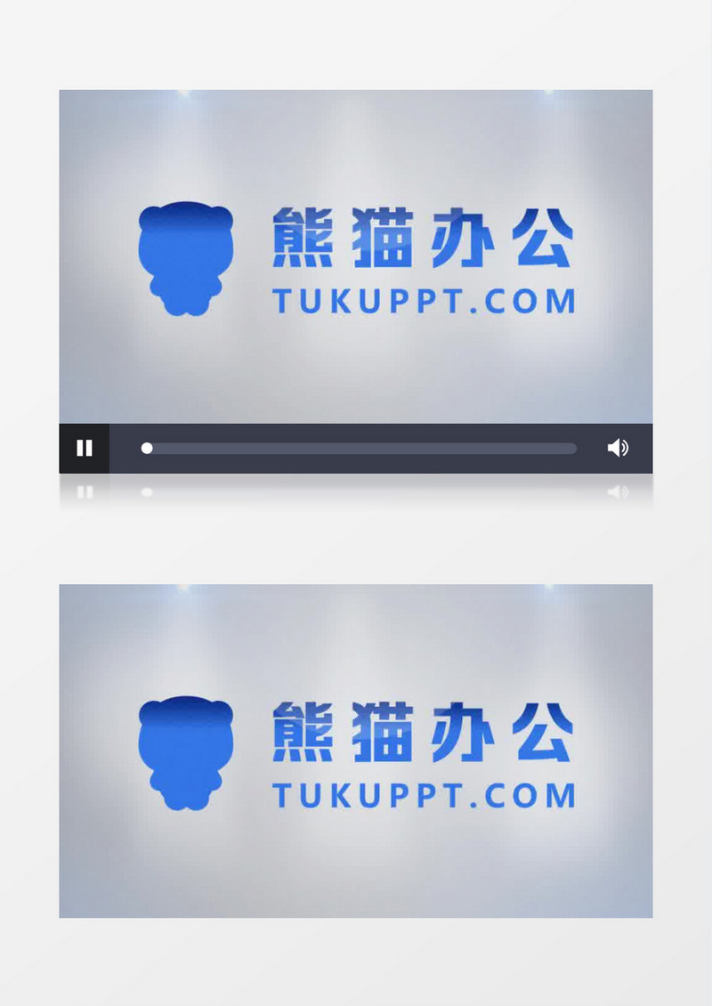 三维蓝白绸带缠绕出logo标志AE模板