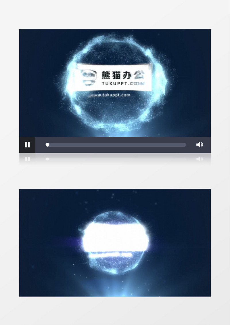 震撼光效蓝色LOGO演绎AE模板