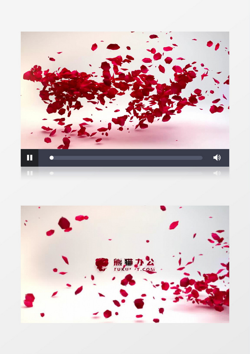 玫瑰花瓣转场Logo动画片头AE模板