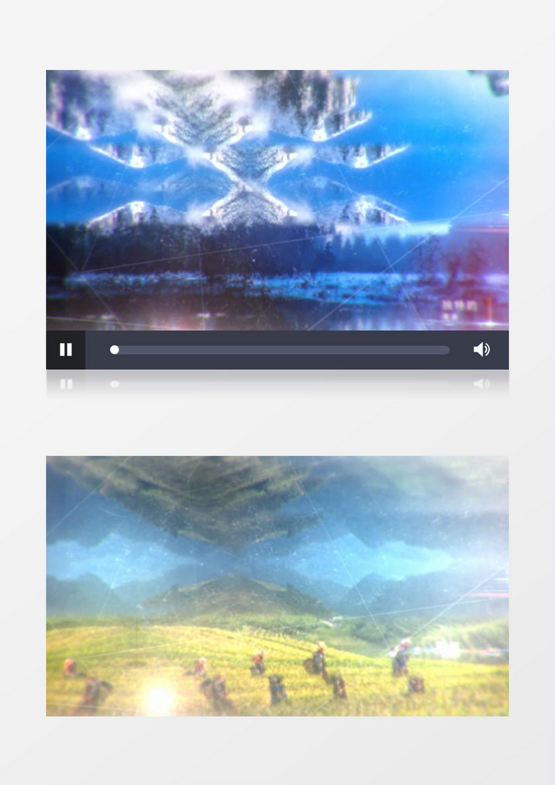 三维空间旋转视差动画转场图文片头AE模板
