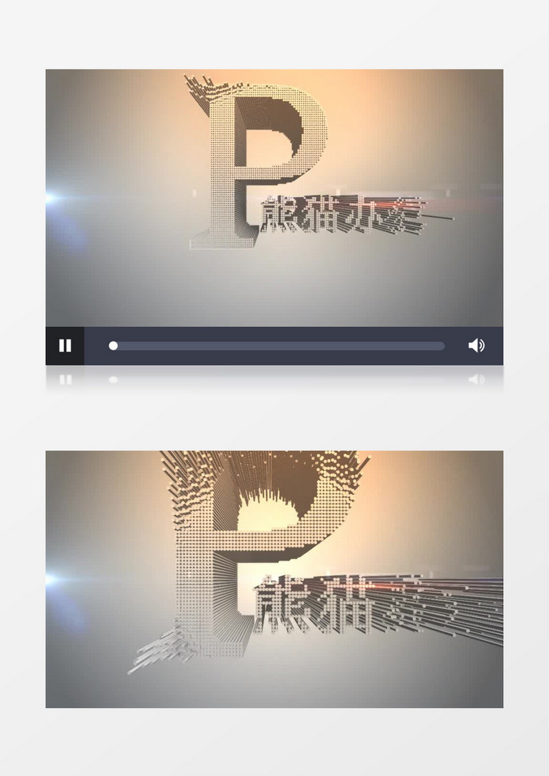 三维针状演示LOGO标志AE模板