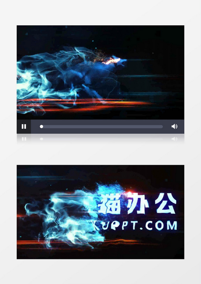 奔跑的狼运动粒子轨迹特效演泽LOGO标志AE模板