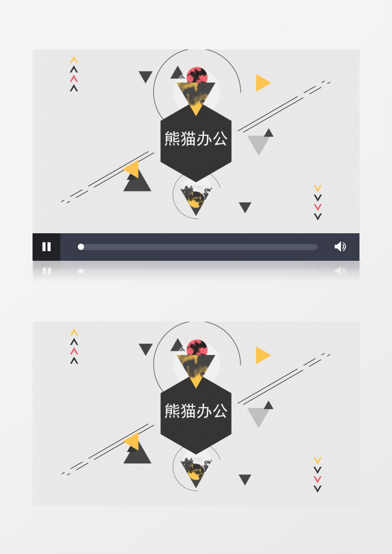 信号干扰图形运动logo演绎AE模板