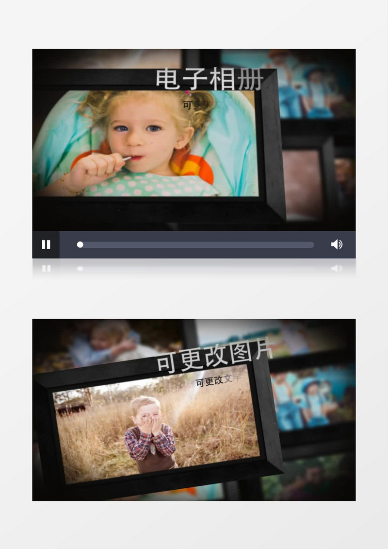 电子相册婚礼成长儿童视频素材