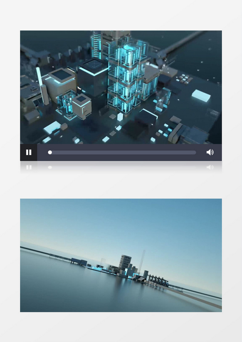三维建筑动画logo展示