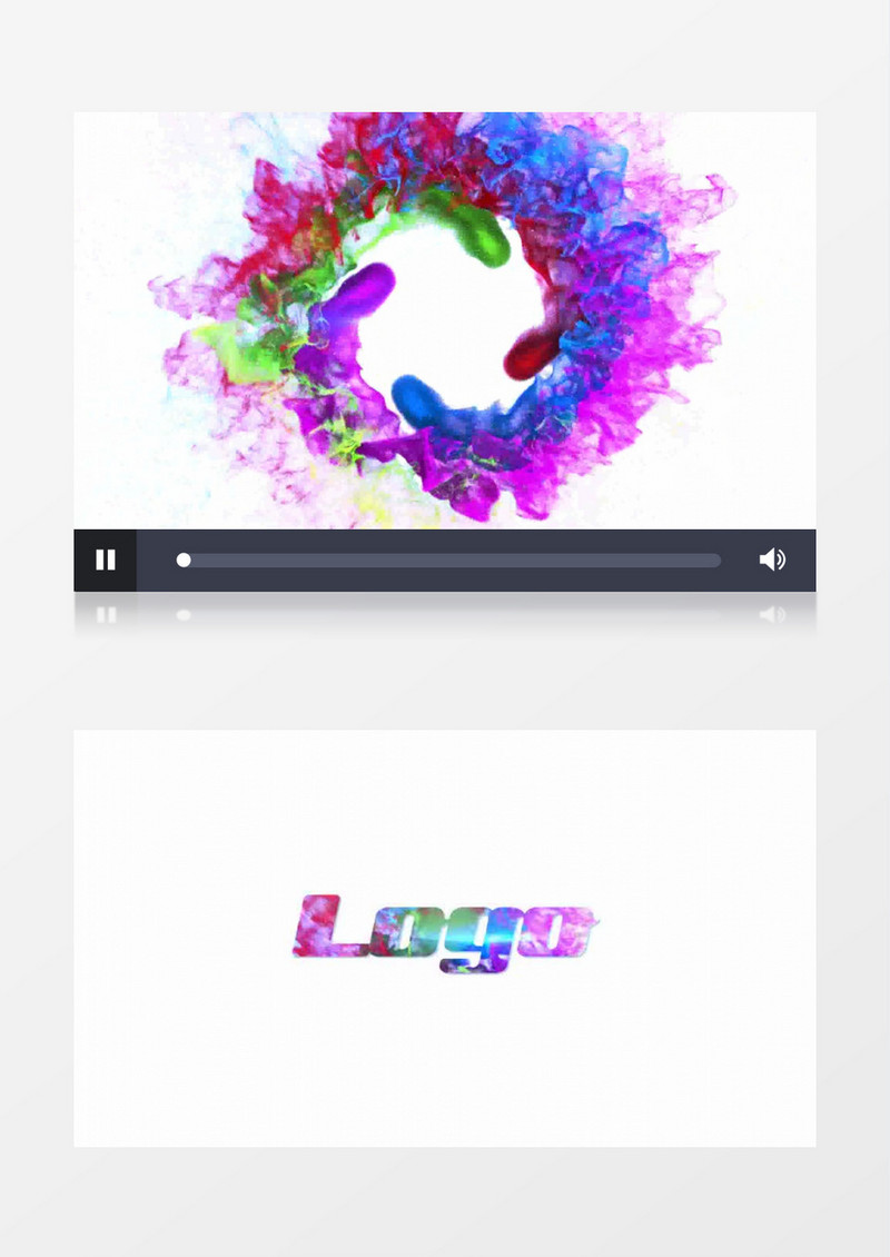 炫美粒子旋涡汇聚logo片头E模板