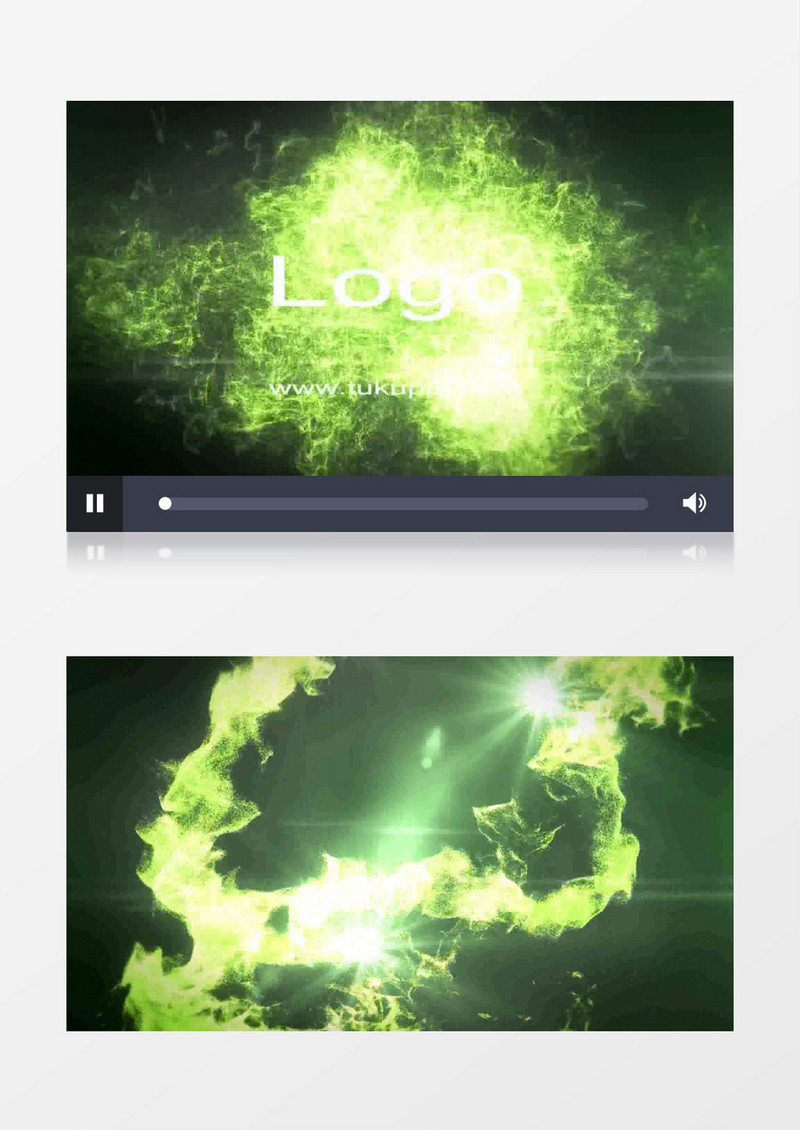 金色粒子环绕碰撞出文字logo演绎