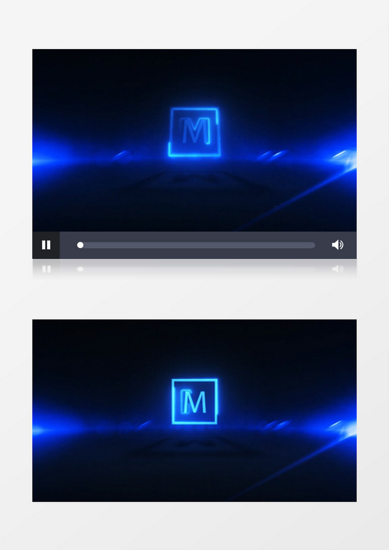 蓝色震撼光效LOGO演绎AE模板