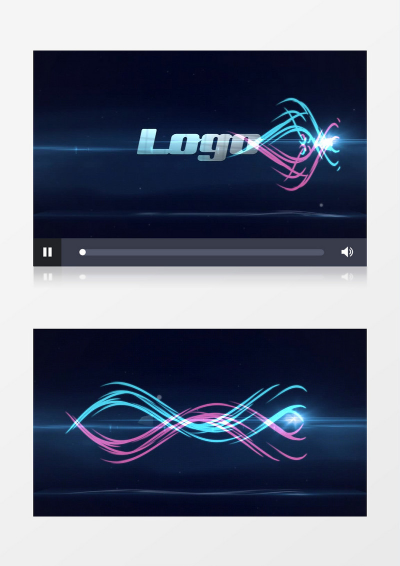 干净的光束条纹logo演绎AE模板