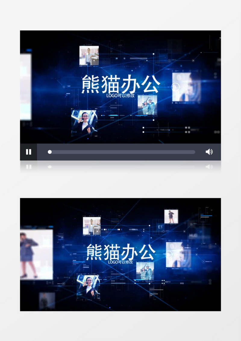 科技感文字图片标题片头AE模版