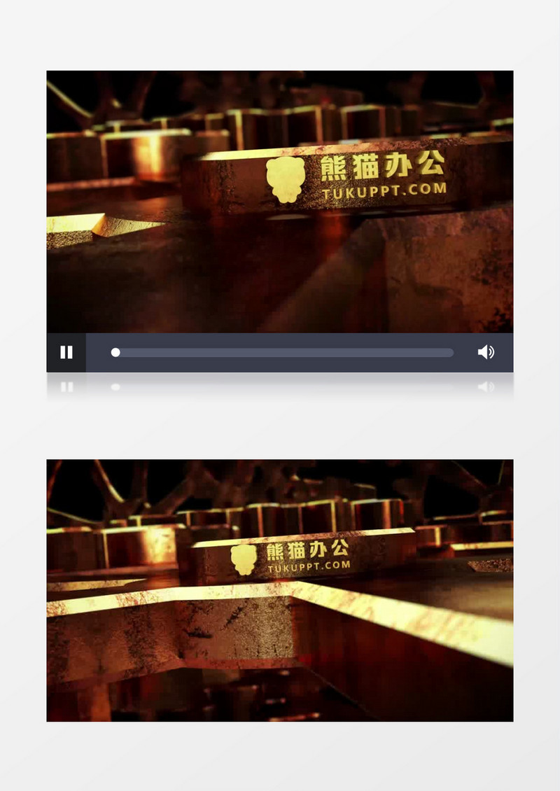 logo质感强烈的三维机械齿轮感标志演绎