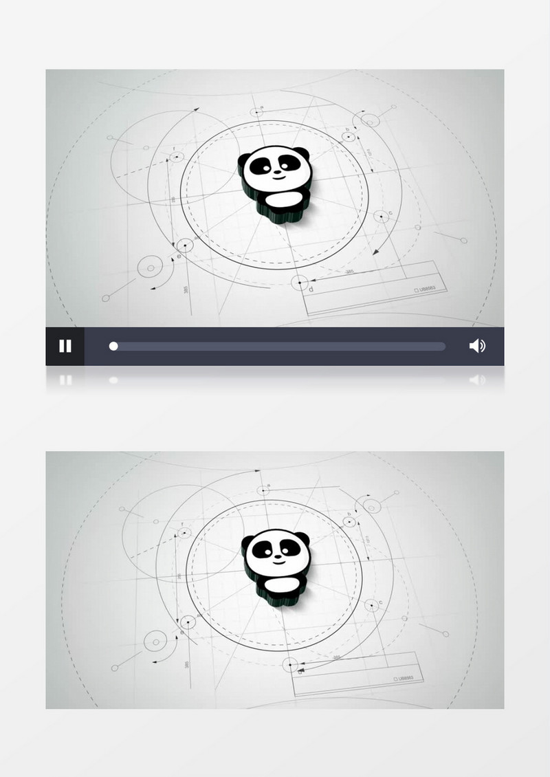 建筑架构草图绘制出logo标志的AE工程