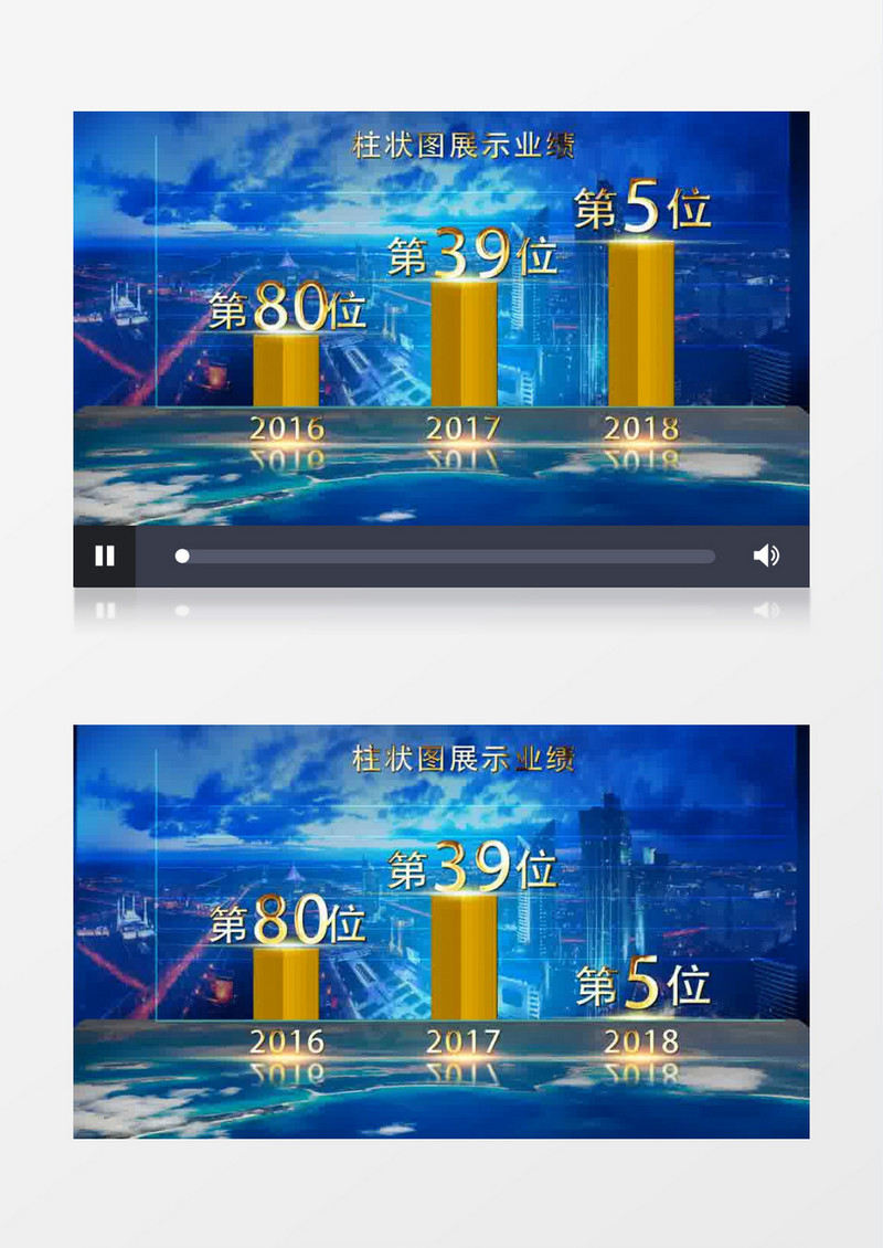 科技数据图表柱状图AE模板