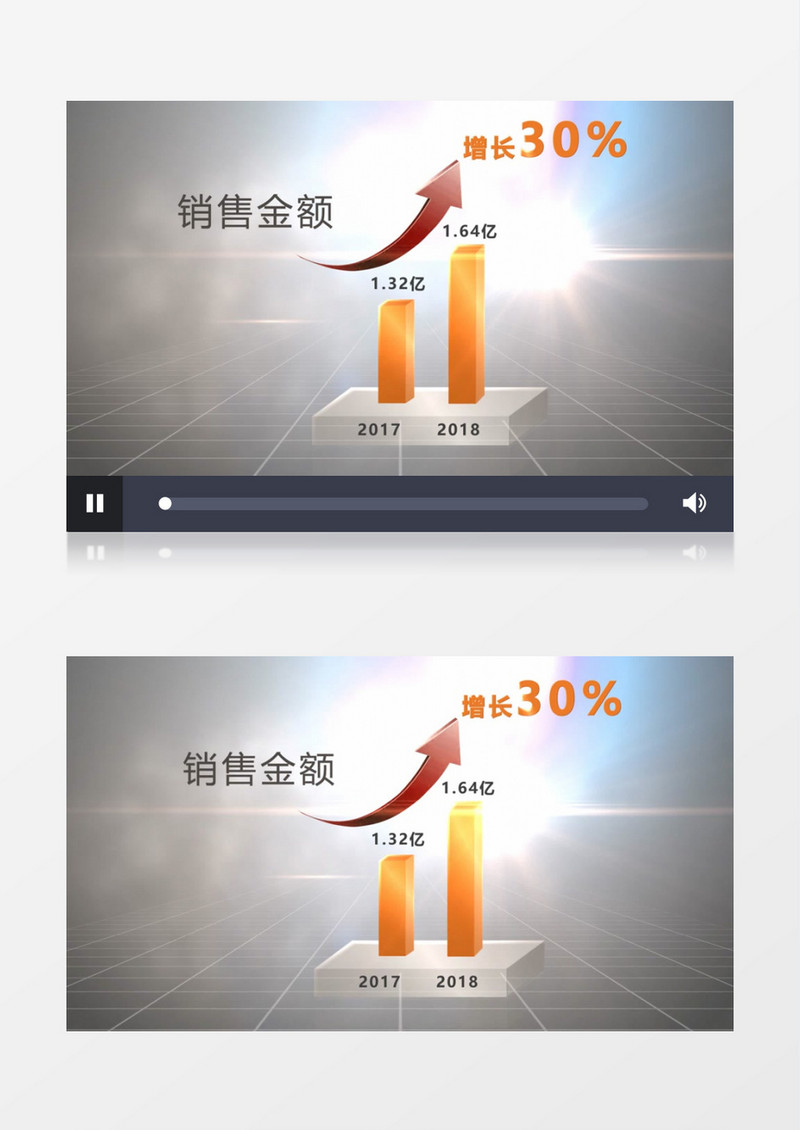 年终总结数据柱状图AE模板
