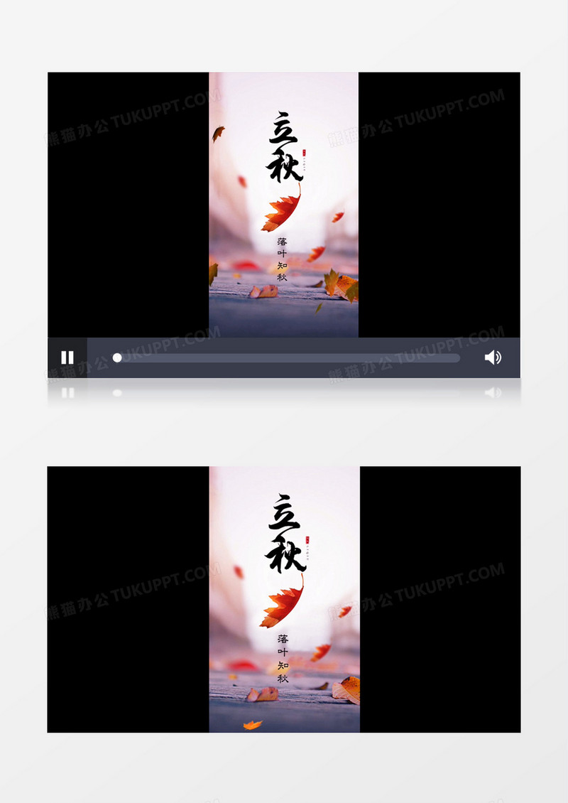 文艺风立秋节气竖版短视频AE模板