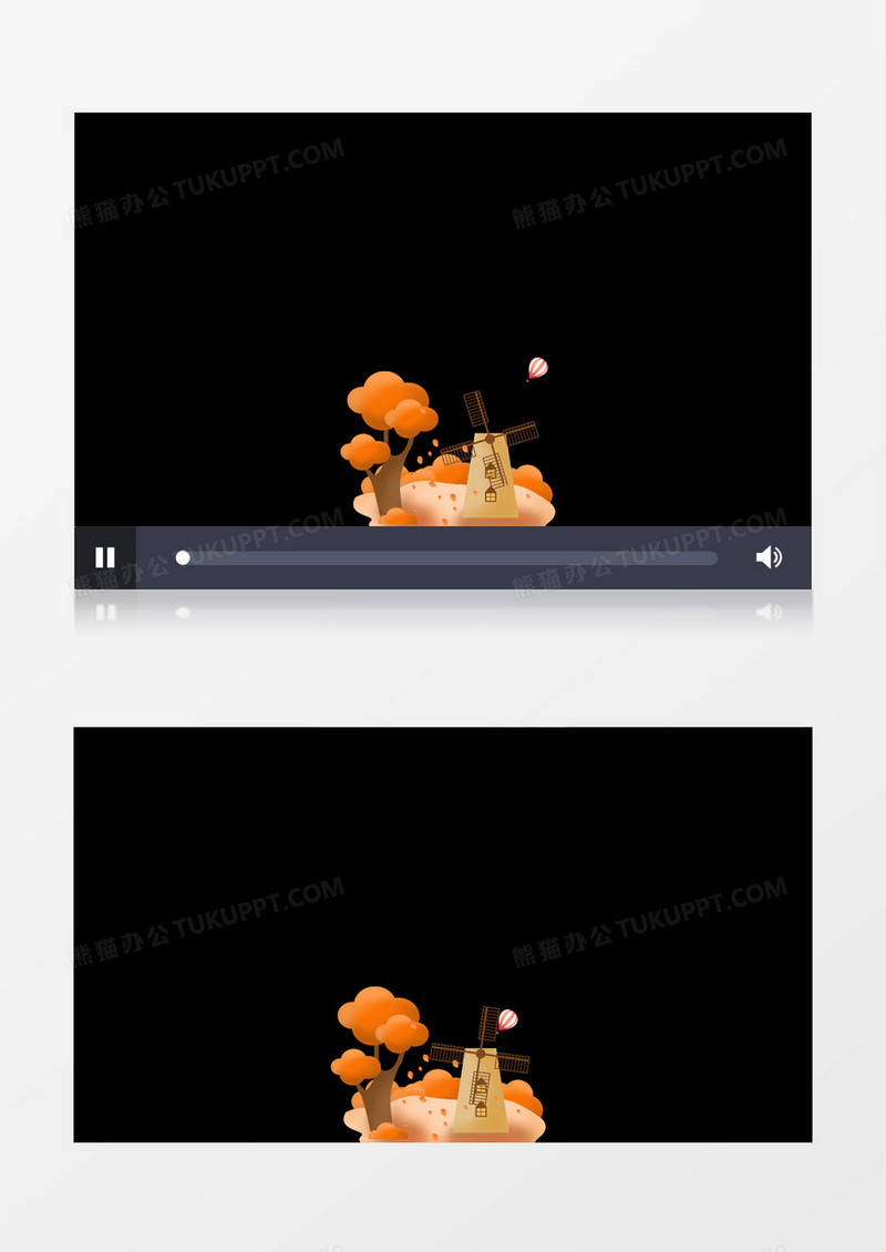 秋天枫叶落叶动态后期视频元素